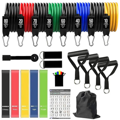 Fitness Exercises Resistance Bands Set